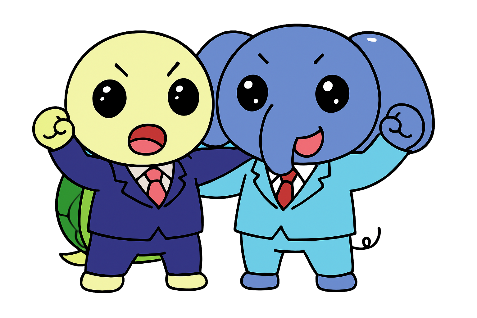 象と亀の画像